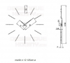 Designové nástěnné hodiny Nomon Merlin Walnut 125cm (obrázek 5)