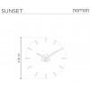 Designové nástěnné hodiny Nomon Sunset Gold ořech 50cm (obrázek 2)