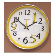 NÁSTĚNNÉ A STOLNÍ HODINY Designové hodiny D&D 545 yellow Meridiana 35cm