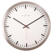 NÁSTĚNNÉ A STOLNÍ HODINY Designové nástěnné hodiny 2522 Nextime Stripe white 34cm