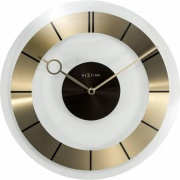 Designové nástěnné hodiny 2790go Nextime Retro Gold 31cm