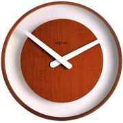 Nástěnné hodiny Designové nástěnné hodiny 3046br Nextime Wood Loop 30cm