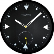 NÁSTĚNNÉ A STOLNÍ HODINY Designové nástěnné hodiny 3049 Nextime Serious black 32cm