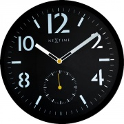 NÁSTĚNNÉ A STOLNÍ HODINY Designové nástěnné hodiny 3050 Nextime Serious black 32cm