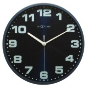 Designové nástěnné hodiny 3053bl Nextime Dash blue 35cm