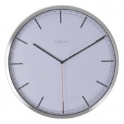 Nástěnné hodiny Designové nástěnné hodiny 3071wi Nextime Company White Stripe 35cm