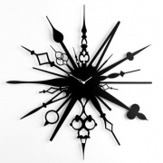 NÁSTĚNNÉ A STOLNÍ HODINY Designové hodiny Diamantini&Domeniconi 398M black Millelancette 70cm