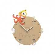 Dětské hodiny CalleaDesign chobotnice 36cm (možnost vlastního jména)