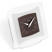 Stolní hodiny Designové stolní hodiny I805CL chocolate IncantesimoDesign 20cm