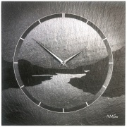 Nástěnné hodiny Designové nástěnné břidlicové hodiny 9512 AMS 30cm