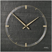 NÁSTĚNNÉ A STOLNÍ HODINY Designové nástěnné břidlicové hodiny 9516 AMS 30cm