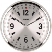 Nástěnné hodiny Nástěnné hodiny Twins 14 silver 32cm