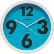 NÁSTĚNNÉ A STOLNÍ HODINY Nástěnné hodiny Twins 903 blue 26cm