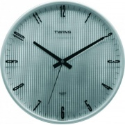 Nástěnné hodiny Nástěnné hodiny Twins 7911 silver 31cm