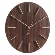 Designové nástěnné hodiny Future Time FT2010WE Round dark natural brown 40cm