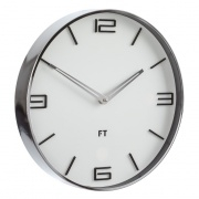 Nástěnné hodiny Designové nástěnné hodiny Future Time FT3010WH Flat white 30cm