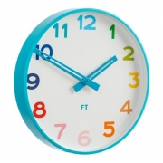 NÁSTĚNNÉ A STOLNÍ HODINY Dětské nástěnné hodiny Future Time FT5010BL Rainbow blue 30cm