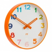 NÁSTĚNNÉ A STOLNÍ HODINY Dětské nástěnné hodiny Future Time FT5010OR Rainbow orange 30cm