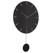 Nástěnné hodiny Designové kyvadlové nástěnné hodiny 5863BK Karlsson 47cm