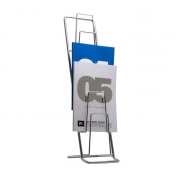 Věšáky Designový chromovaný stojan na katalogy 65cm