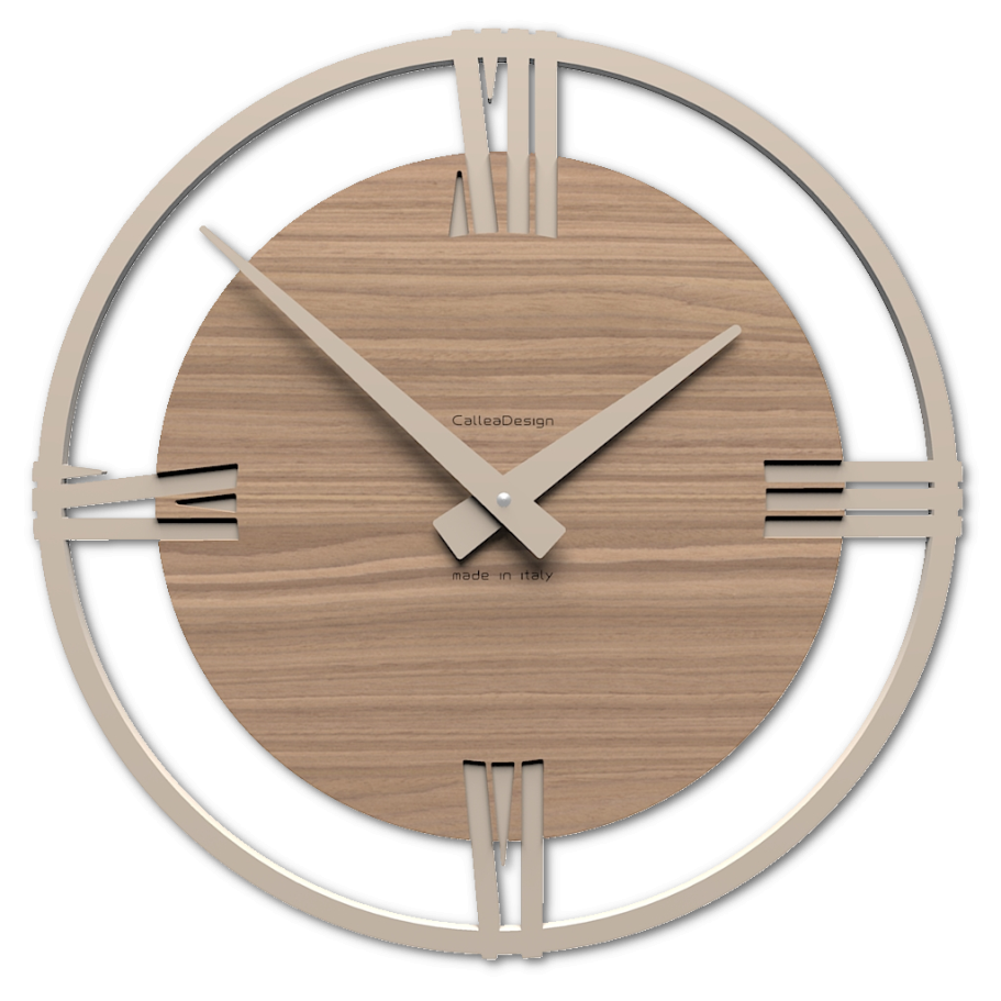 Designové hodiny 10-216n natur CalleaDesign Sirio 60cm (více variant dýhy)