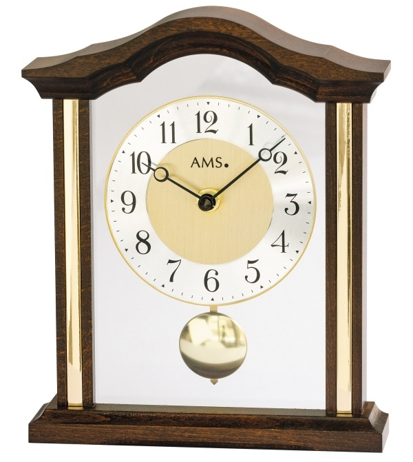 Luxusní dřevěné stolní hodiny 1174/1 AMS 23cm - záruka 3 roky + doprava ZDARMA!