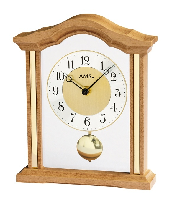 Luxusní dřevěné stolní hodiny 1174/18 AMS 23cm - záruka 3 roky + doprava ZDARMA!