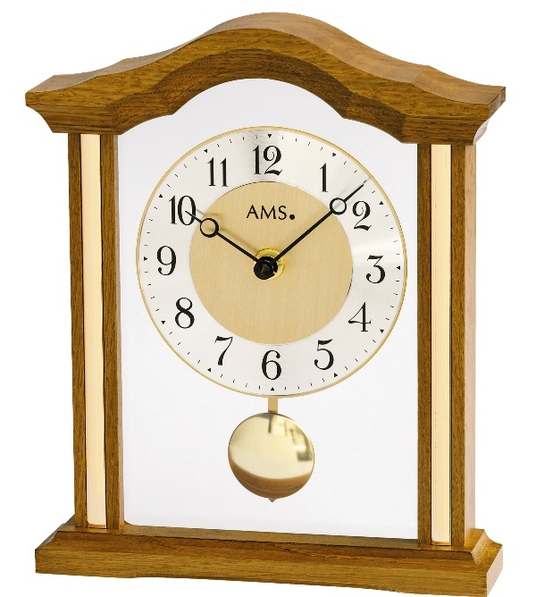 Luxusní dřevěné stolní hodiny 1174/4 AMS 23cm - záruka 3 roky + doprava ZDARMA!