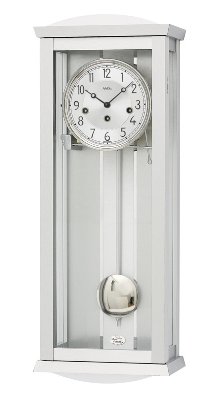 Luxusní kyvadlové mechanické nástěnné hodiny 2749 silver AMS 66cm - záruka 3 roky + doprava ZDARMA!