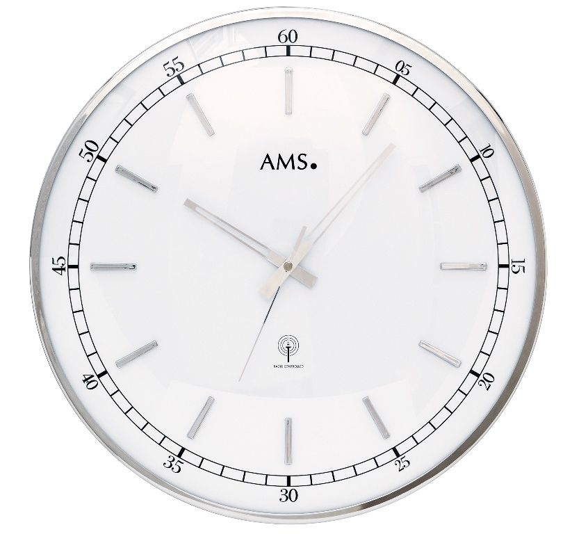 Designové nástěnné hodiny 5608 AMS řízené rádiovým signálem 40cm - záruka 3 roky + doprava ZDARMA!