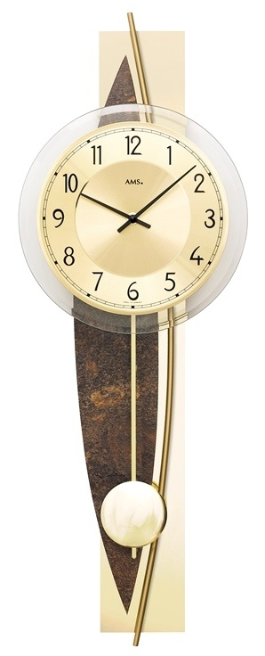 Designové nástěnné kyvadlové hodiny 7453 AMS 67cm - záruka 3 roky + doprava ZDARMA!