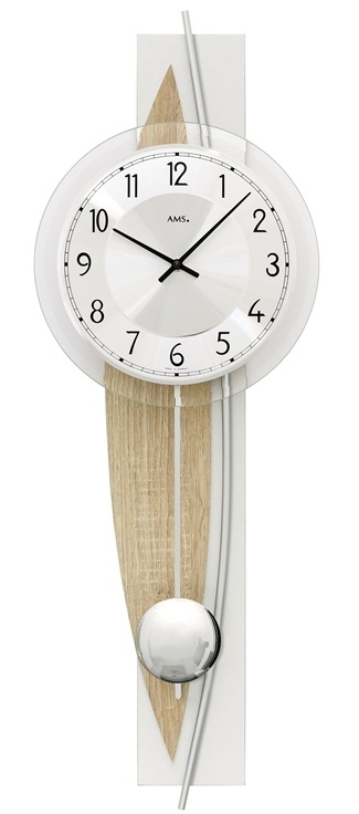Designové nástěnné kyvadlové hodiny 7455 AMS 67cm - záruka 3 roky + doprava ZDARMA!