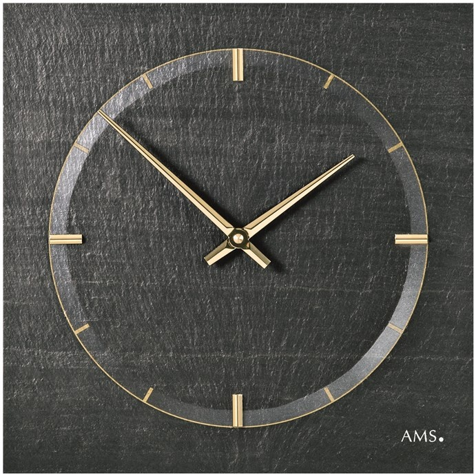 Designové nástěnné břidlicové hodiny 9516 AMS 30cm - záruka 3 roky + doprava ZDARMA!