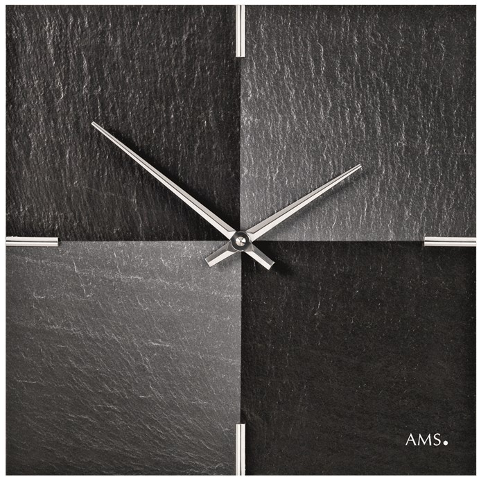 Designové nástěnné břidlicové hodiny 9520 AMS 30cm - záruka 3 roky + doprava ZDARMA!