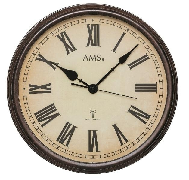 Nástěnné hodiny 5977 AMS řízené rádiovým signálem 42cm - záruka 3 roky + doprava ZDARMA!