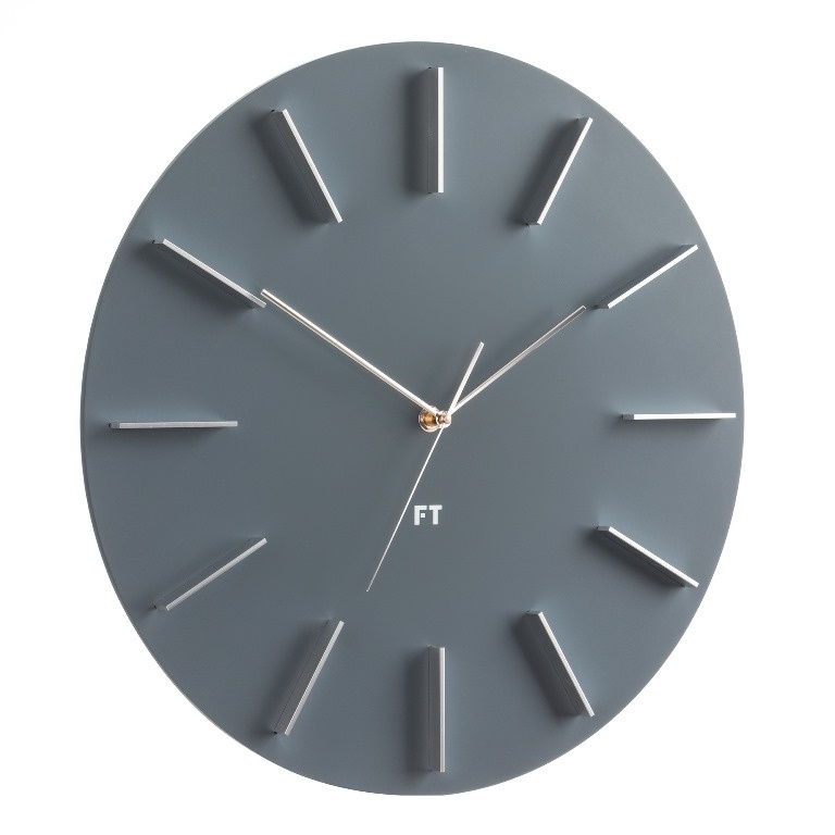 Designové nástěnné hodiny Future Time FT2010GY Round grey 40cm - doprava ZDARMA!