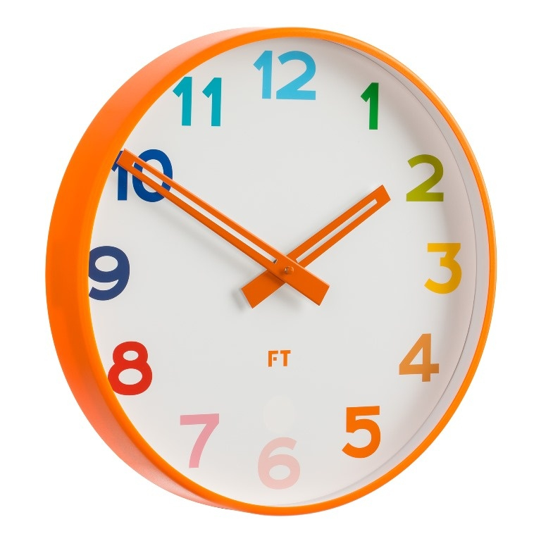 Dětské nástěnné hodiny Future Time FT5010OR Rainbow orange 30cm - doprava ZDARMA!