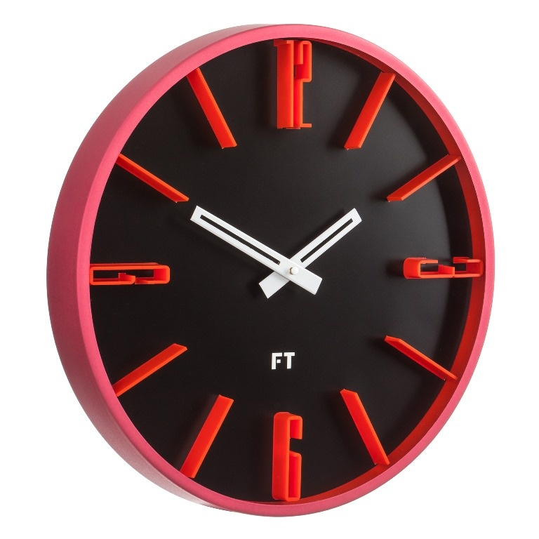 Designové nástěnné hodiny Future Time FT6010BK Numbers 30cm - doprava ZDARMA!