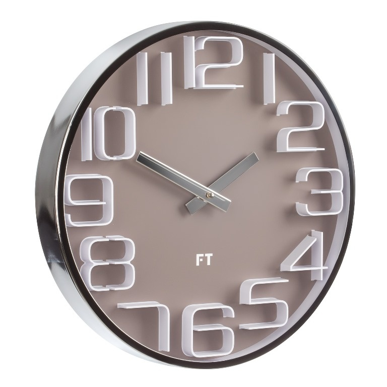 Designové nástěnné hodiny Future Time FT7010BR Numbers 30cm - doprava ZDARMA!