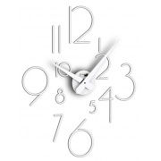 NÁSTĚNNÉ A STOLNÍ HODINY Designové nástěnné nalepovací hodiny I211BN white IncantesimoDesign 85cm