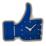 Nástěnné hodiny Designové nástěnné hodiny 5185bl Nextime mini Facebook Like 21cm