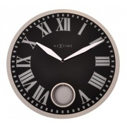 Nástěnné hodiny Designové nástěnné kyvadlové hodiny 8161 Nextime Romana 43cm