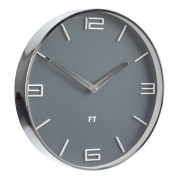 Nástěnné hodiny Designové nástěnné hodiny Future Time FT3010GY Flat grey 30cm