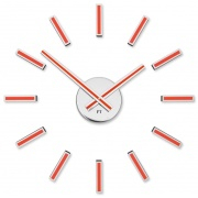 Nástěnné hodiny Designové nalepovací hodiny Future Time FT9400RD Modular red 40cm