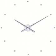 Nástěnné hodiny Designové nástěnné hodiny NOMON OJ stříbrné 50cm