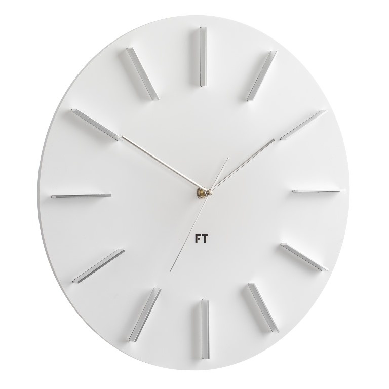 Fotografie Designové nástěnné hodiny Future Time FT2010WH Round white 40cm