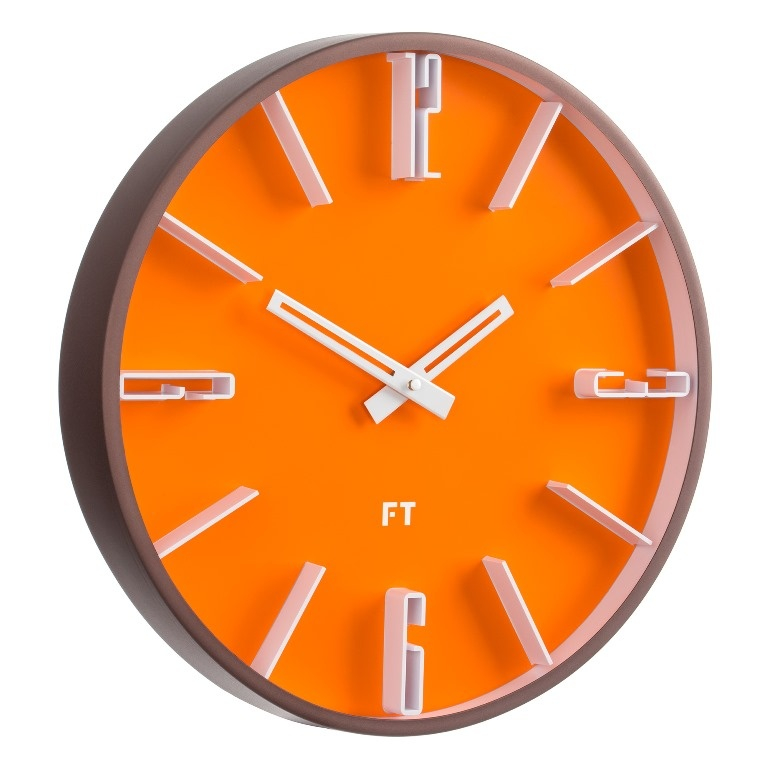 Fotografie Designové nástěnné hodiny Future Time FT6010OR Numbers 30cm