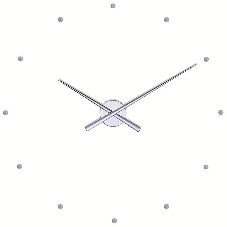 Fotografie Designové nástěnné hodiny NOMON OJ stříbrné 80cm